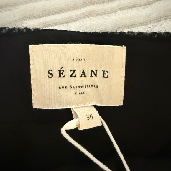 NWT Sezane Eloane Gray Herringbone Skirt - Picture 10 of 12